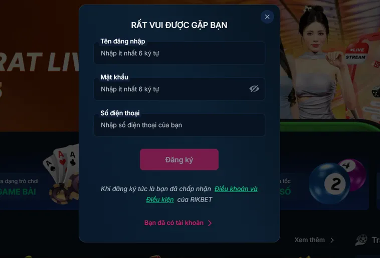 Đăng Ký RikBet Bước Ngoặt Để Trải Nghiệm Thế Giới Cá Cược Đỉnh Cao