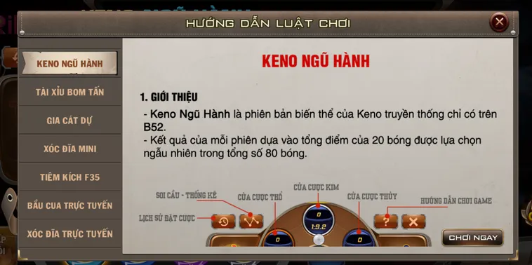 Siêu Phẩm Keno Mini Tại RikBet Cá Cược Kiếm Tiền Thần Tốc Mỗi Giây