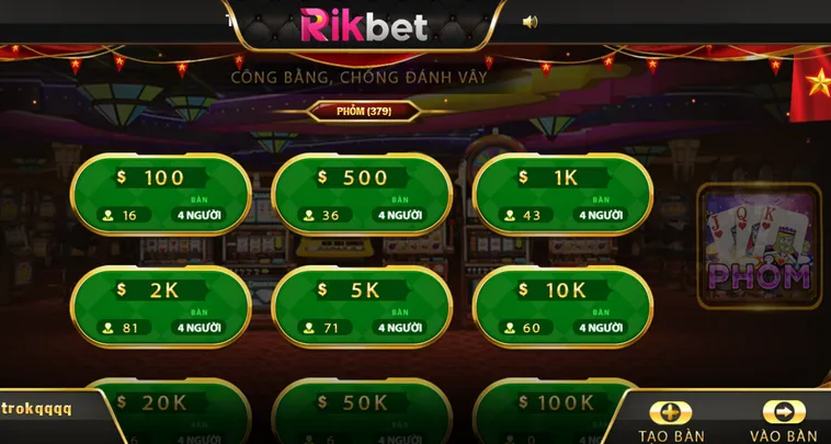 Trải Nghiệm Phỏm Tại RikBet Sân Chơi Đẳng Cấp Thắng Lớn Mỗi Ngày