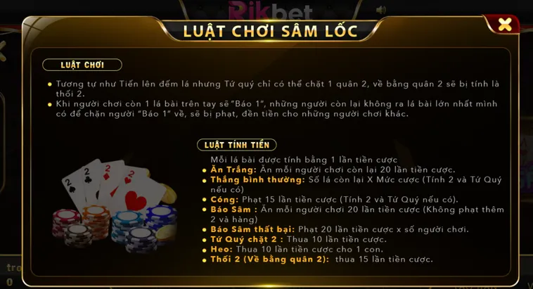 Trải Nghiệm Đỉnh Cao Sâm Lốc Tại RikBet Với Tỷ Lệ Thưởng Siêu Hấp Dẫn