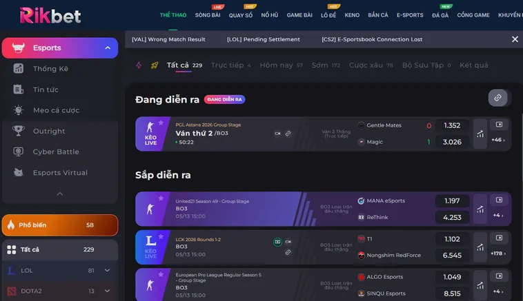 Thể Thao Ảo Tại RikBet Sân Chơi Cá Cược Siêu Tốc Hấp Dẫn Nhất