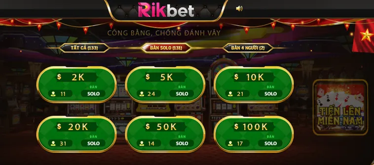 Chơi Tiến Lên Miền Nam Tại RikBet Đỉnh Cao Thắng Lớn Mỗi Ngày